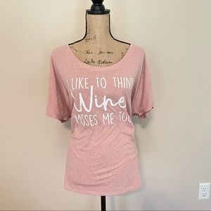 Maternity Top: I like to think wine misses me too